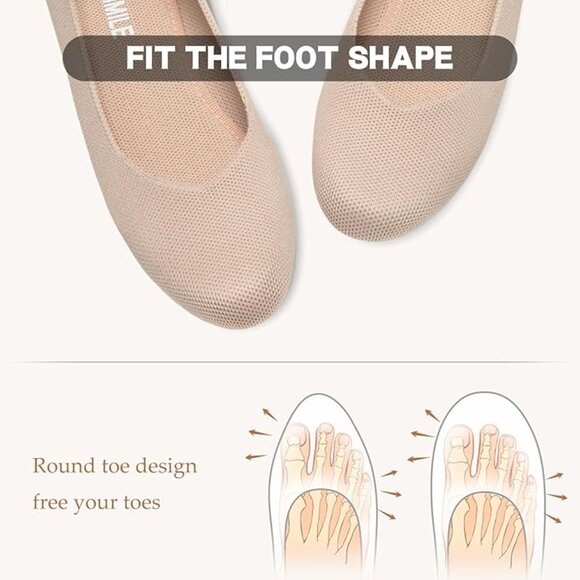 Women's Flat Ballet Shoes - Picture 4 of 5